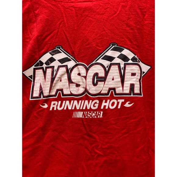 NASCAR Shirt Womens 26/28‎ 4XL Button Front Racing Spell Out Running Hot Red - Picture 2 of 11